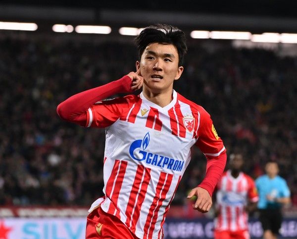 황인범(츠르베나즈베즈다). 츠르베나즈베즈다 X(구 트위터) 캡처