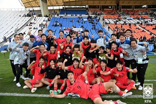 한국 U20 축구대표팀. 대한축구협회 제공
