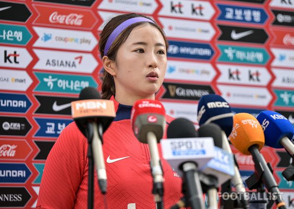 최유리(한국 여자 축구대표팀). 서형권 기자