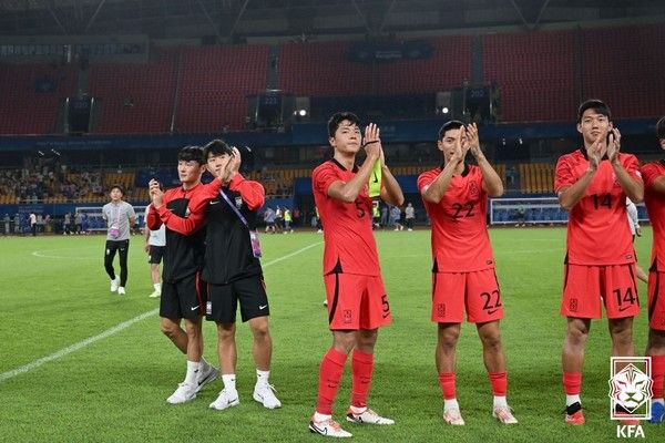 한국 아시안게임 남자 축구 대표팀. 대한축구협회 제공