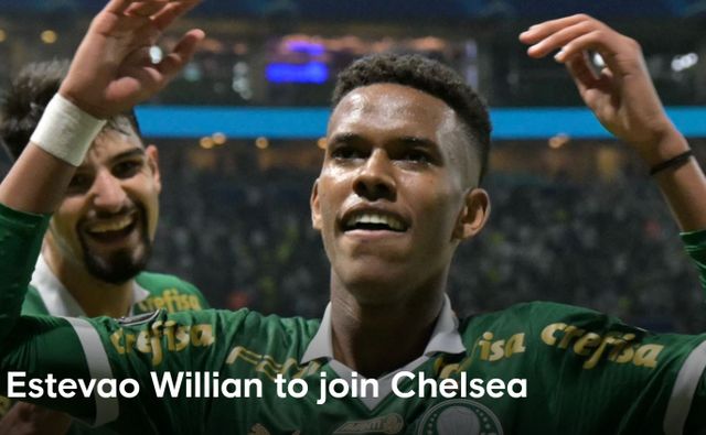 이스테방 윌리앙(파우메이라스). 첼시 홈페이지 캡처