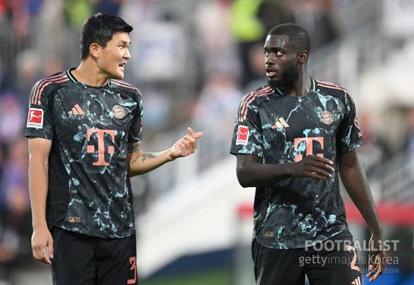 김민재(왼쪽), 다요 우파메카노(이상 바이에른뮌헨). 게티이미지코리아