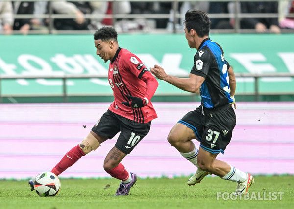 린가드(왼쪽, FC서울), 홍시후(오른쪽, 인천유나이티드). 서형권 기자