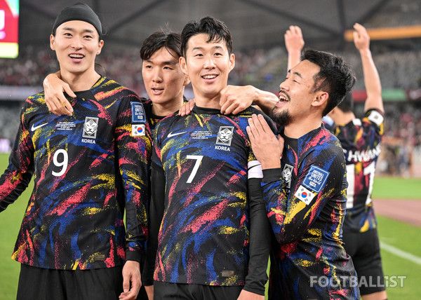 조규성, 황인범, 손흥민, 이기제(왼쪽부터). 서형권 기자