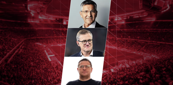 위에서부터 허버트 하이너 회장, 얀 크리스탄 드레센 CEO, 막스 에베를 디렉터. 바이에른뮌헨 공식 홈페이지 캡처