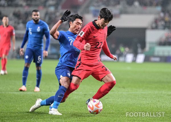 설영우(오른쪽, 남자 축구대표팀). 서형권 기자