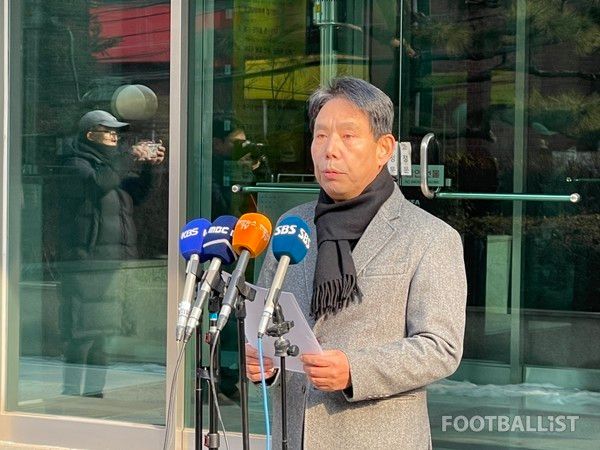 신문선 대한축구협회장 후보. 김희준 기자