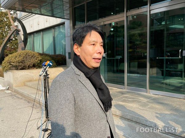 신문선 대한축구협회장 후보. 김희준 기자