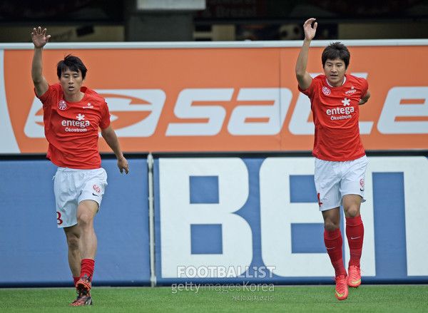 구자철(왼쪽), 박주호(이상 당시 마인츠05). 게티이미지코리아