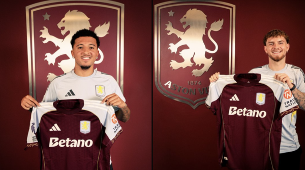 제이든 산초(왼쪽), 하비 앨리엇(이상 애스턴빌라). 애스턴빌라 X 캡처