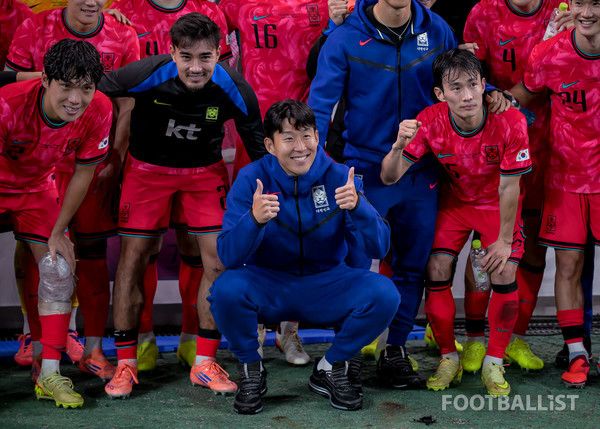 손흥민(가운데, 남자 축구대표팀). 서형권 기자