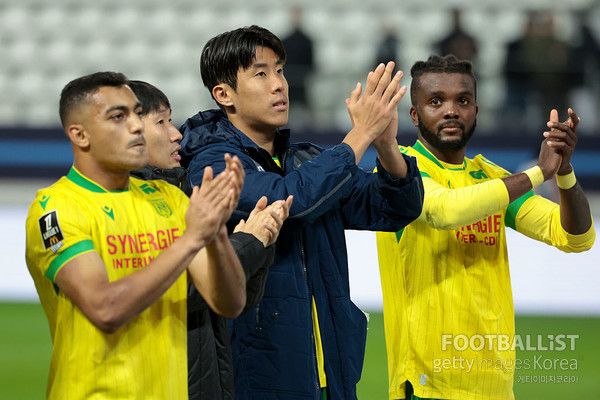 낭트의 홍현석(가운데 왼쪽)과 권혁규(가운데 오른쪽). 게티이미지코리아