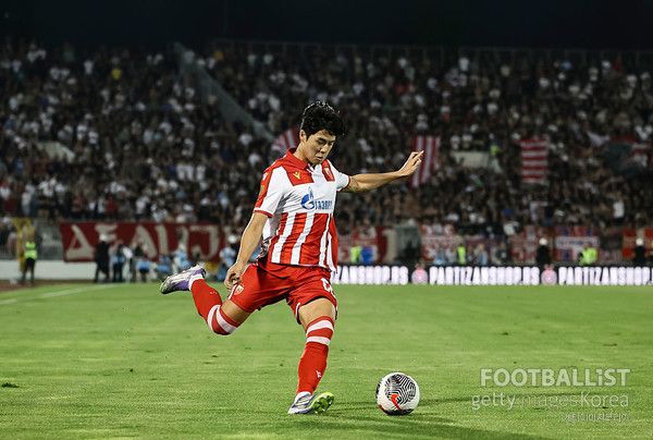 설영우(츠르베나즈베즈다). 게티이미지코리아
