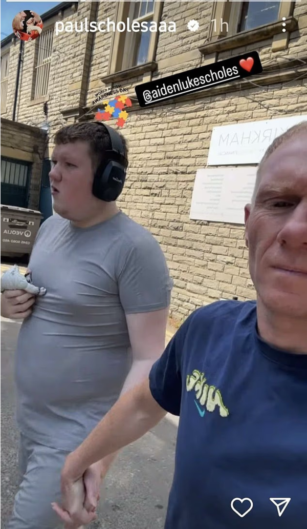 폴 스콜스와 아들 에이든/ 폴 스콜스 인스타그램 캡쳐