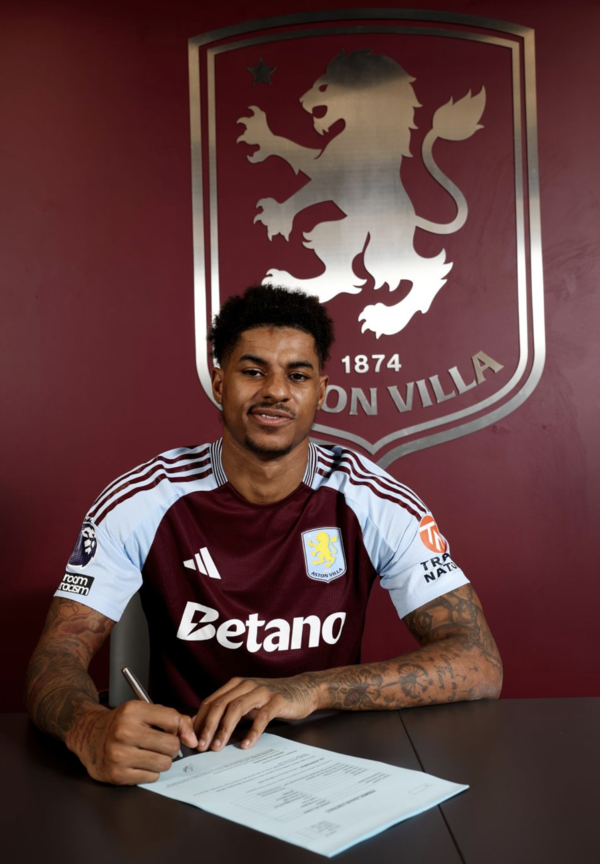 마커스 래시퍼드(애스턴빌라). 애스턴빌라 홈페이지 캡처