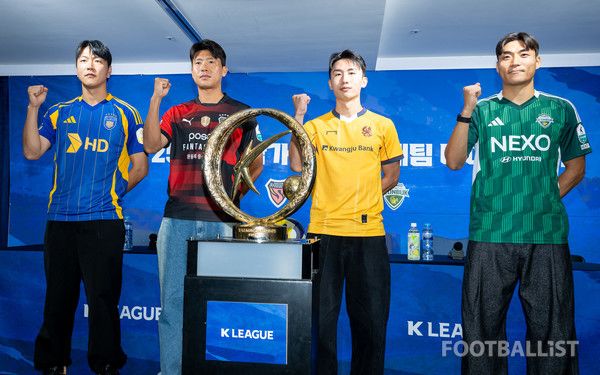 김영권(울산HD), 전민광(포항 스틸러스), 이민기(광주FC), 박진섭(전북 현대)(왼쪽부터). 서형권 기자