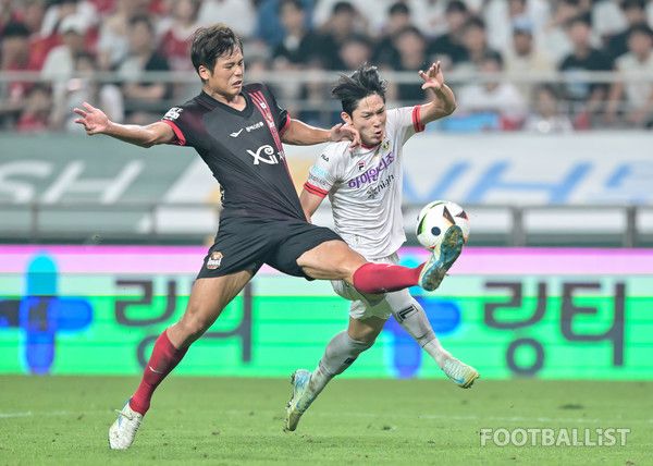 김주성(왼쪽, FC서울), 양민혁(오른쪽, 강원FC). 서형권 기자