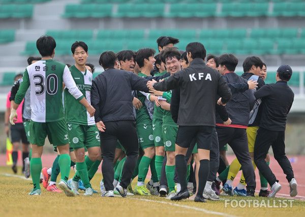 건국대 축구부. 서형권 기자