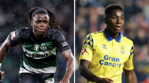 지오바니 켄다(왼쪽, 스포르팅CP), 다리우 이수구(라스팔마스). 영국 'BBC' 캡처