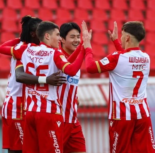 설영우(츠르베나즈베즈다). 츠르베나즈베즈다 인스타그램 캡처