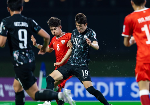 김은성(대한민국 U17 축구 남자대표팀). 아시아축구연맹 홈페이지 캡처