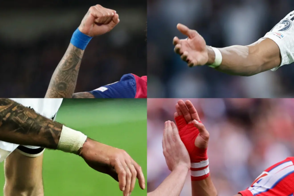 스페인 마르카가 선수들의 손목 테이핑 의도에 의문을 제기했다.