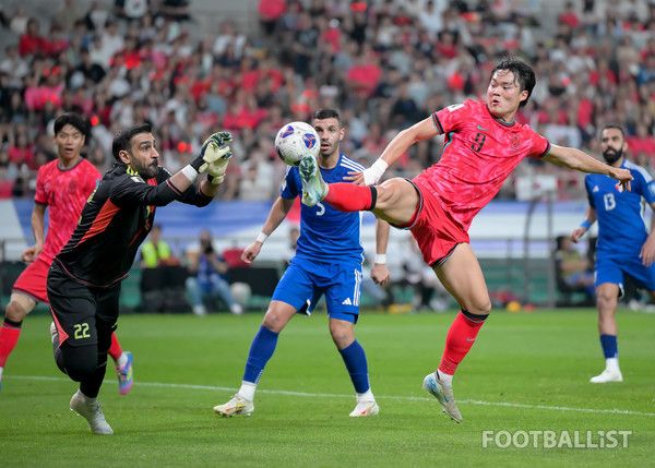 오현규(오른쪽, 남자 축구대표팀). 서형권 기자