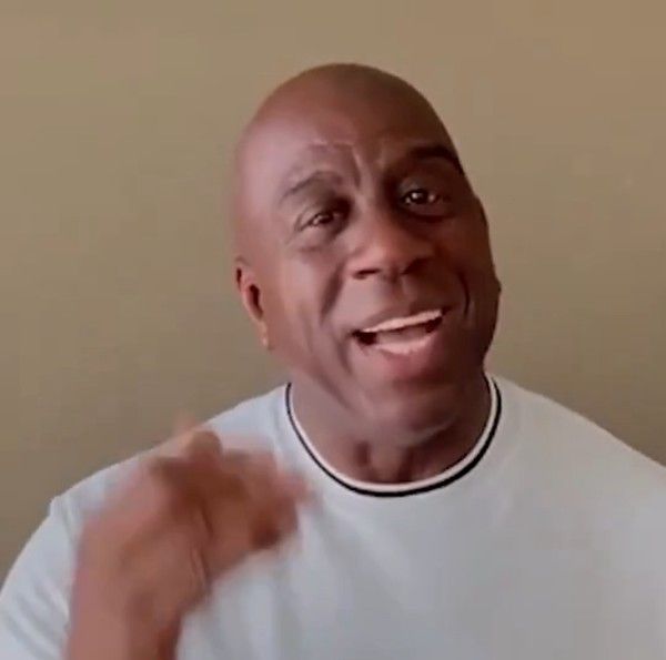 손흥민을 환영하는 매직 존슨. LAFC X 캡처