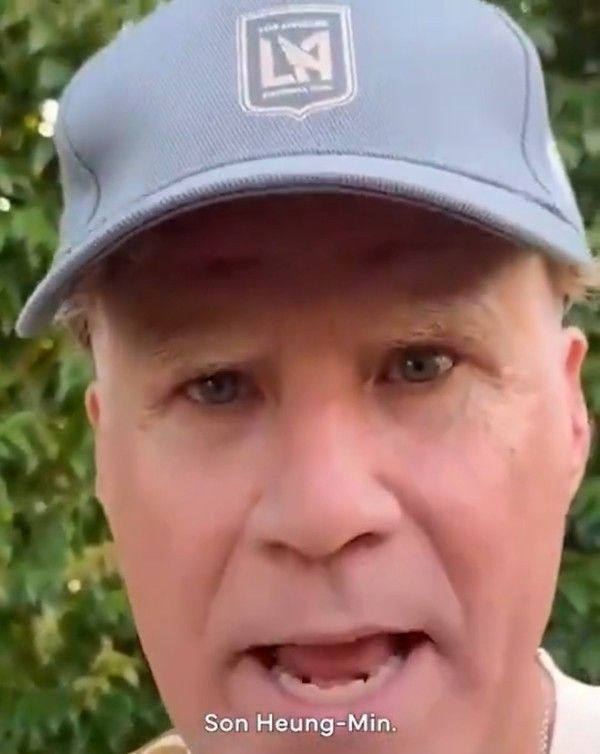 손흥민을 환영하는 윌 페럴. LAFC X 캡처