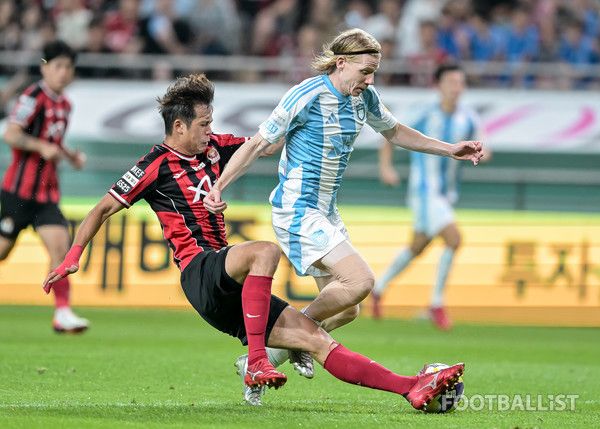 김주성(왼쪽, FC서울), 루빅손(오른쪽, 울산 HD). 서형권 기자