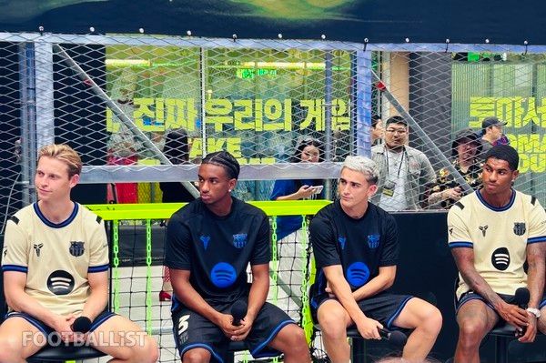 프렝키 더용, 알레한드로 발데, 가비, 마커스 래시퍼드(이상 바르셀로나). 김정용 기자