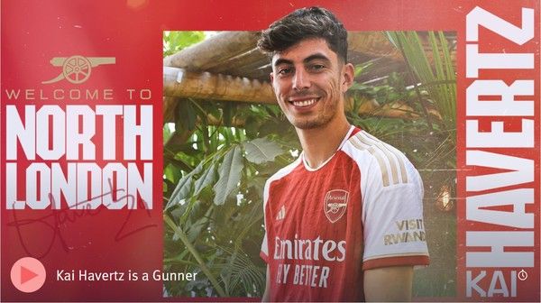 카이 하베르츠(아스널). 아스널 홈페이지 캡처