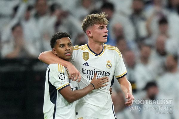 호드리구(왼쪽)와 니코 파스(이상 레알마드리드). 게티이미지코리아