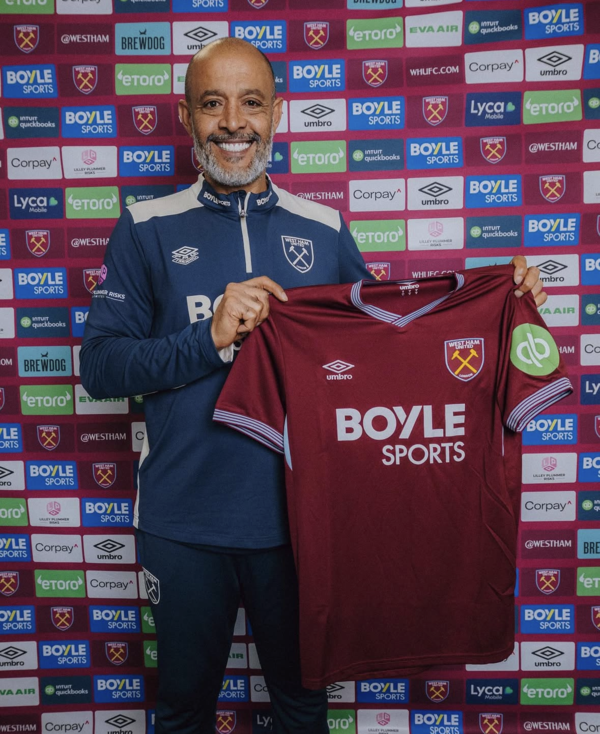 누누 산투 웨스트햄유나이티드 감독. 웨스트햄유나이티드 인스타그램 캡처