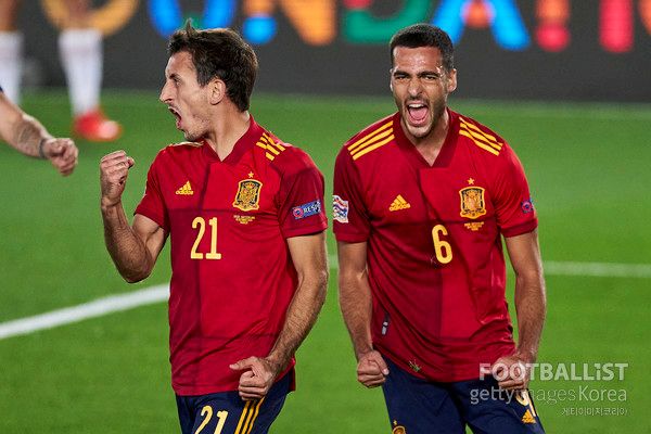 미켈 오야르사발, 미켈 메리노(왼쪽부터, 스페인). 게티이미지코리아
