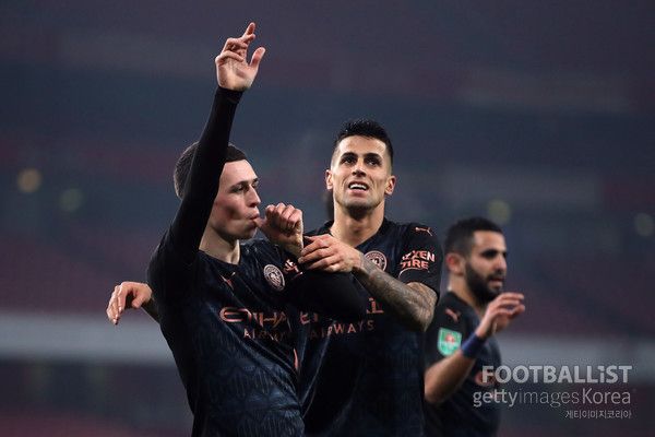 필 포든, 주앙 칸셀루(왼쪽부터, 맨체스터시티). 게티이미지코리아