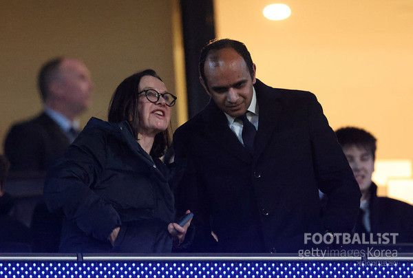 토트넘홋스퍼 소유주 루이스 가문의 비비엔 루이스(왼쪽)와 비나이 벤카테샴 CEO. 게티이미지코리아