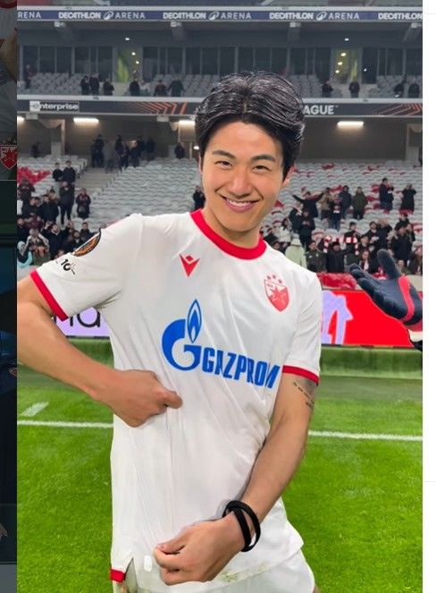 설영우(츠르베나즈베즈다). 즈베즈다 인스타그램 캡처