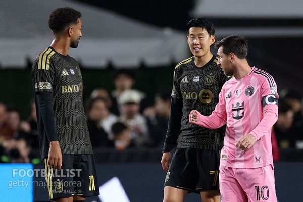 손흥민(LAFC)과 리오넬 메시(인터마이애미). 게티이미지코리아