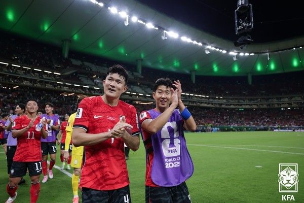 김민재와 손흥민(월드컵 대표팀). 대한축구협회 제공