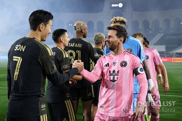 손흥민(LAFC)과 리오넬 메시(인터마이애미). 게티이미지코리아