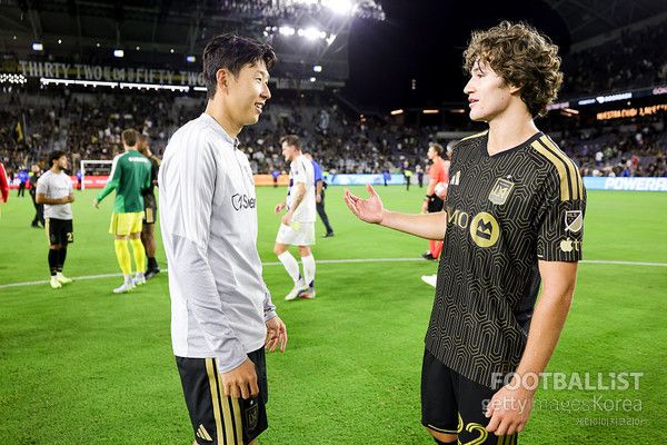 손흥민과 주드 테리(왼쪽부터, LAFC). 게티이미지코리아