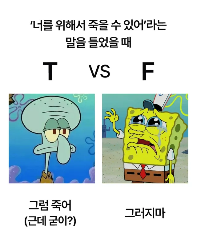 T와 F의 차이