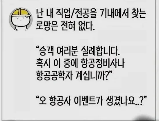 의외로 비행기에서 찾으면 안 되는 직업