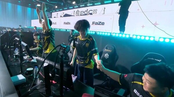 중국 텐바 e스포츠 (출처=PGC 2023 중계 화면 캡처)