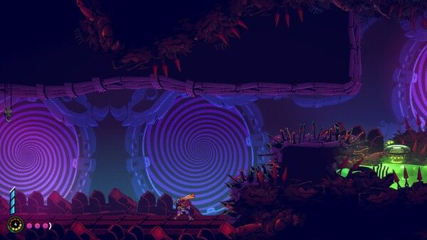 ▲에코가 강해질수록 적이나 장애물의 패턴이나 배치가 더욱 까다로워진다(출처=인게임 캡처)