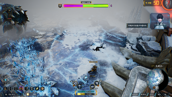 ▲ 보스에 기계신까지 오면 화면 부터 복잡해진다