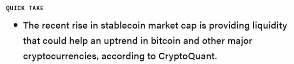 크립토퀀트는&nbsp;올해&nbsp;사상&nbsp;최고치를&nbsp;기록한&nbsp;스테이블코인&nbsp;시가총액이&nbsp;비트코인&nbsp;포함&nbsp;가상화폐&nbsp;시장&nbsp;전반에&nbsp;유동성을&nbsp;제공해&nbsp;시장을&nbsp;부양&nbsp;중이라고 분석했다(사진=크립토퀀트)