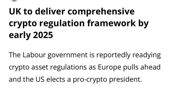영국 정부가 오는 2025년 초 현지 가상화폐 규제안 초안을 공개할 예정이다(사진=코인텔래그래프)