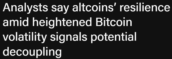 비트와이즈 유럽은 12월 현재 비트코인과 알트코인간의 시세 비동조화 현상이 발생 중이라고 밝혔다(사진=더블록)